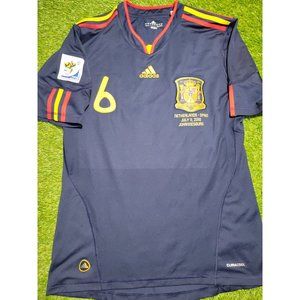 Iniesta Spain 2010 WORLD CUP Final Away Soccer Jersey Shirt M SKU# P47896